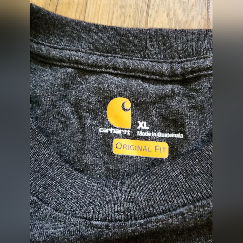 Lot Of 2 NEW Carhartt LOOSE + ORIGINAL Fit Gray T Shirt Pocket Men’s Sz XL - Picture 8 of 11